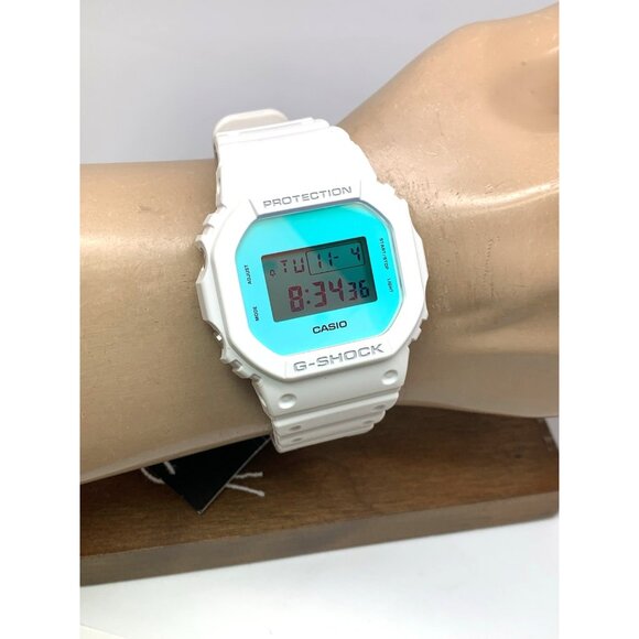 Casio G-Shock Men's Watch DW5600TL-7 Beach Time 43mm White Rubber Strap 3525 - Picture 11 of 14